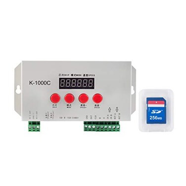 BTF-LIGHTING BTFLIGHTING K1000CT1000S Updated WS2812B WS2815 SK6812 WS2811 WS2801 LED Strip LED Matrix LED String 1536 Pixels Controller DC524V Addressable Programmable Controller with SD Card