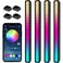 Soulpunk RGB Rechargeable Sound Control Light VoiceActivated Pickup Music Rhythm Lights Creative Colorful LED Ambient Light with 15 Modes Music Sync 32Bit Audio Spectrum for Car4 PackApp