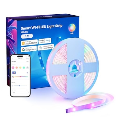 meross Smart LED Strip Lights Works with Apple HomeKit 164ft WiFi RGB Strip Compatible with Siri AlexaGoogle and SmartThings App Control Color Changing Led Strips for Bedroom TV