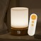 Smilodon Bedroom Lamp with Timer and Remote Woodgrain LED Touch Bedisde Lamp Night Light for Kids Battery Powered