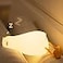 BemeedLigt Lying Flat Duck Night Light Cute Silicone Duck Lamp LED Nursery Nightlight Dimmable Bedside Touch Lamp Rechargeable Light Up Duck for Breastfeeding Toddler White LADK001WH