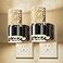 L LOHAS LED Night LightDimmable Night Lights Plug into Wall 2 Pack Acrylic Nightlights with 0100 LM Adjustable Brightness 3000K Plug in Night Light with Dusk to Dawn Sensor for Bathroom Hallway