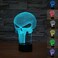 3D Light Punisher Skull 3D Night Light 7 Color Change LED Desk Lamp Touch Button Room Decor