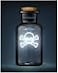 Suck UK Poison Potion Skull Bottle Lamp Gothic Home Decor Horror Decor Neon Light in Bottle Halloween Lights Halloween Home Decor Gothic Decor Mood Lighting Halloween Night Light