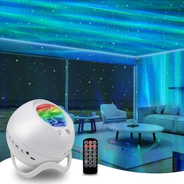 HERHOTER Star ProjectorNorthern Lights Projectorwith Bluetooth Speaker White Noise Remote ControlNight Lightfor Game Room Adults Family GatheringsGalaxy Projector Bedroom