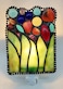 HUIMEIJU Tiffany Glass Night Light Bedroom Study Aisle Gem Green Glass