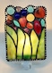 HUIMEIJU Tiffany Glass Night Light Bedroom Study Aisle Gem Green Glass