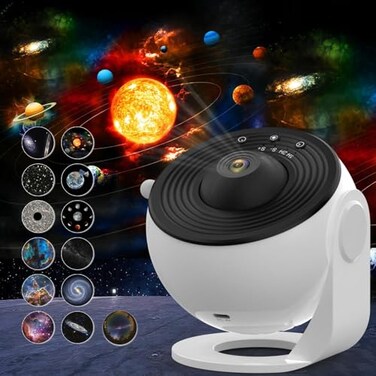 Ausyle Galaxy Projector for Bedroom 13 in 1 Planetarium Star Projector with Solar System ConstellationCeiling Night Light with Timer360 RotatingLED Space Night Light Projector for Kids Adults Gifts