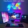 Amailtom Triangle LED Light Panels Triangle Lights with 6 Connection Ports Real RGBIC Gaming Lights for Gaming Setup Smart Wall Lights for Bedroom App Control Music Sync for Gaming Room Streaming 6 Pa