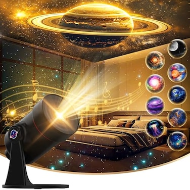 VanSmaGo White Noise Galaxy Projector 28 Soothing Sounds Star Projector Sound Machine Solar System Space Planetarium Projector Night Light Room Decor for Ceiling Bedroom Kids Adults Sleep Trainer