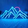GMMLLG Dimmable Mountain Neon LED Light Sign 1698 Sunrise Sunset for Bedroom Living Room Hotel Wall Decor Christmas Gift Ice BlueRed