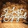 SYLHOME Just Engaged Led Neon Light Sign Heart Wall Decor Sign Wedding Proposal Married Party Bridal Shower Engagement Backdrop USB 1575X972 Warm