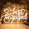 SYLHOME Just Engaged Led Neon Light Sign Heart Wall Decor Sign Wedding Proposal Married Party Bridal Shower Engagement Backdrop USB 1575X972 Warm