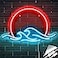 GGK Sunset with Waves Neon Sign LED Sunrise Neon Light for Bedroom Wall Decor Anime Wave Neon Signs LED Sunset Light Sign Sunset