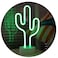 Bailey Green Cactus Neon Light Signs LED Cactus Neon Night Lights with Pedestal Room Decor BatteryUSB Operation Lamps Neon Signs Light Up Childrens Room Bedroom Wedding
