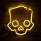 Tiabuy Skull Neon Sign Hero Diver Neon Lights for Game Room Decor Man Cave Yellow Skeleton Skull Led Neon Light Bar Decor Perfect for Halloween PartyLED Lights with Dimmable Switch 11 12 INCH