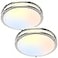 TOBUSA 36W LED Ceiling Lights 3600lm Super Bright Dimmable Flush Mount Light Fixtures 6500K5000K4000K3000K2700K Adjusted Modern Ceiling Lights 2PACK 13 Inch Ceiling Lamps for Bedroom Kitchen Nickle