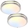 TOBUSA 36W LED Ceiling Lights 3600lm Super Bright Dimmable Flush Mount Light Fixtures 6500K5000K4000K3000K2700K Adjusted Modern Ceiling Lights 2PACK 13 Inch Ceiling Lamps for Bedroom Kitchen Nickle