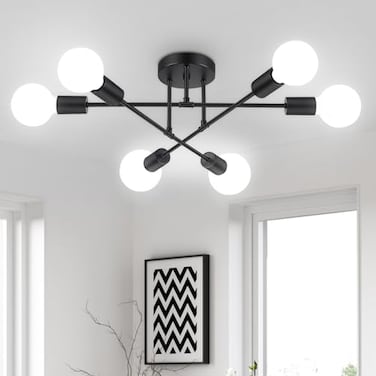 Maichixin Ceiling Light Fixture 6Light Ceiling Light Chandelier Modern Dinning Room Light Fixture Sputnik Light Fixtures Ceiling Mount Semi Flush Mount Light Fixture For Living RoomBedroomHallwayKitch