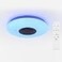 HOREVO Upgrade 15 inch Dimmable LED Music Ceiling Light with Bluetooth Speaker 24W Bluetooth Control via Smart Phone APP Flush Mount Ceiling Light Family Bedroom Remote Includes