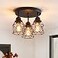 ABEAJAT Kitchen Light Fixtures Adjustable Semi Flush Mount Ceiling Light with E26 Base MultiDirectional Lamp for Kitchen Hallway Dining Room Farmhouse Entryway
