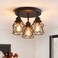 ABEAJAT Kitchen Light Fixtures Adjustable Semi Flush Mount Ceiling Light with E26 Base MultiDirectional Lamp for Kitchen Hallway Dining Room Farmhouse Entryway