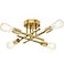 TOBUSA Gold Semi Flush Mount Ceiling Light Fixture 4Light Modern Industrial Sputnik Chandelier Light Fixture Flush Mount Ceiling Lamp for Kitchen Bedroom Living Room Dining Room Closet E26 Bulb Socket