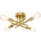 TOBUSA Gold Semi Flush Mount Ceiling Light Fixture 4Light Modern Industrial Sputnik Chandelier Light Fixture Flush Mount Ceiling Lamp for Kitchen Bedroom Living Room Dining Room Closet E26 Bulb Socket