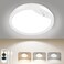 Lakumu 9 Rechargeable Motion Sensor Ceiling Light with Remote Wireless LED Ceiling Light Battery Operated No Wiring Battery Powered Ceiling Lights for Closet Shower Stairs Pantry Hallway 3CCT