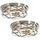 piano7797 13 inch Brushed Nickel Flush Mount Ceiling Light Fixtures3Light Modern Hallway Light Fixtures Ceiling Brushed Nickel Light Fixture Ceiling Mount for FarmhouseKitchen Bedroom 2 Pack