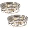 piano7797 13 inch Brushed Nickel Flush Mount Ceiling Light Fixtures3Light Modern Hallway Light Fixtures Ceiling Brushed Nickel Light Fixture Ceiling Mount for FarmhouseKitchen Bedroom 2 Pack