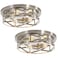 piano7797 13 inch Brushed Nickel Flush Mount Ceiling Light Fixtures3Light Modern Hallway Light Fixtures Ceiling Brushed Nickel Light Fixture Ceiling Mount for FarmhouseKitchen Bedroom 2 Pack