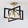 Minyuco SemiFlush Mount Ceiling Light Modern Industrial Light Fixture Black and Gold4Light Candelabra Lighting Ceiling Lamp for Kitchen Foyer Entryway Hallway Bedroom Closet