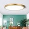 LEDLightsWorld 9 Inch Gold LED Flush Mount Ceiling Light 5000K Daylight White Low Profile LED Ceiling Light 18W 1800LM Round Slim Flat Ceiling Lights Fixture for Closets Bedroom Hallway Stairwells Por