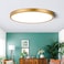 LEDLightsWorld 9 Inch Gold LED Flush Mount Ceiling Light 5000K Daylight White Low Profile LED Ceiling Light 18W 1800LM Round Slim Flat Ceiling Lights Fixture for Closets Bedroom Hallway Stairwells Por