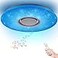 HOREVO Led Music Ceiling Light with Bluetooth Speaker 36W 20 inch Multi Functional APP Upgraded Modern Light Fixtures with RGB Color Changing Family Party Star Lights Remote Included