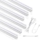 SUNLINKCO 6 Pack 4FT T5 LED Integrated Fixture 6500K20W2300LMSuper Bright White Linkable LED Shop LightGarage Ceiling and Cabinet LightStrip LightCorded Electric with ONOff Switch