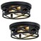 SKEJAO Flush Mount Ceiling Light FixtureBlack 2Light Hallway Light Fixtures CeilingLight Fixtures Ceiling Mount for FarmhouseKitchenHallBedroomBathroom 2 Pack
