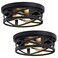 SKEJAO Flush Mount Ceiling Light FixtureBlack 2Light Hallway Light Fixtures CeilingLight Fixtures Ceiling Mount for FarmhouseKitchenHallBedroomBathroom 2 Pack