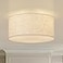 Vexagyle 13inch Semi Flush Mount Ceiling Light Fixture3Light Ceiling Mount Drum Light Fixture with Linen ShadeModern Close to Ceiling Lamps for Living Room Bedroom Dining RoomHallway