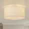 Vexagyle 13inch Semi Flush Mount Ceiling Light Fixture3Light Ceiling Mount Drum Light Fixture with Linen ShadeModern Close to Ceiling Lamps for Living Room Bedroom Dining RoomHallway