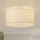 Vexagyle 13inch Semi Flush Mount Ceiling Light Fixture3Light Ceiling Mount Drum Light Fixture with Linen ShadeModern Close to Ceiling Lamps for Living Room Bedroom Dining RoomHallway