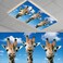 FALE QTUOM 2 Pcs Fluorescent Light Cover for Classroom Funny Giraffe Magnetic Fluorescent Light Covers Ceiling Light Covers Shade Panel Coverings for Office Classroom Home Drop Ceiling 4 X 2 Feet