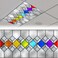 FALE QTUOM 2 Pcs Stained Glass Fluorescent Light Cover for Classroom Magnetic Fluorescent Light Covers for Office Classroom Home Drop Ceiling 4 X 2 Feet