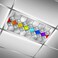 FALE QTUOM 2 Pcs Stained Glass Fluorescent Light Cover for Classroom Magnetic Fluorescent Light Covers for Office Classroom Home Drop Ceiling 4 X 2 Feet
