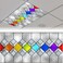 FALE QTUOM 2 Pcs Stained Glass Fluorescent Light Cover for Classroom Magnetic Fluorescent Light Covers for Office Classroom Home Drop Ceiling 4 X 2 Feet