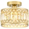 YURNYQ Crystal Ceiling Light Fixture Modern Semi Flush Mount Ceiling Light Gold Lighting Fixtures Ceiling Lamp for Hallway Kitchen Entryway Bedroom Laundry Room 905 Inch