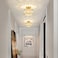 YURNYQ Crystal Ceiling Light Fixture Modern Semi Flush Mount Ceiling Light Gold Lighting Fixtures Ceiling Lamp for Hallway Kitchen Entryway Bedroom Laundry Room 905 Inch