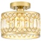 YURNYQ Crystal Ceiling Light Fixture Modern Semi Flush Mount Ceiling Light Gold Lighting Fixtures Ceiling Lamp for Hallway Kitchen Entryway Bedroom Laundry Room 905 Inch