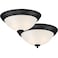 Designers Fountain Flush Mount Ceiling Light 2Pack 13 Inch Frosted Glass Lighting Fixture for Kitchen Bedroom Bathroom and Hallway LED Bulbs Not Included Matte Black